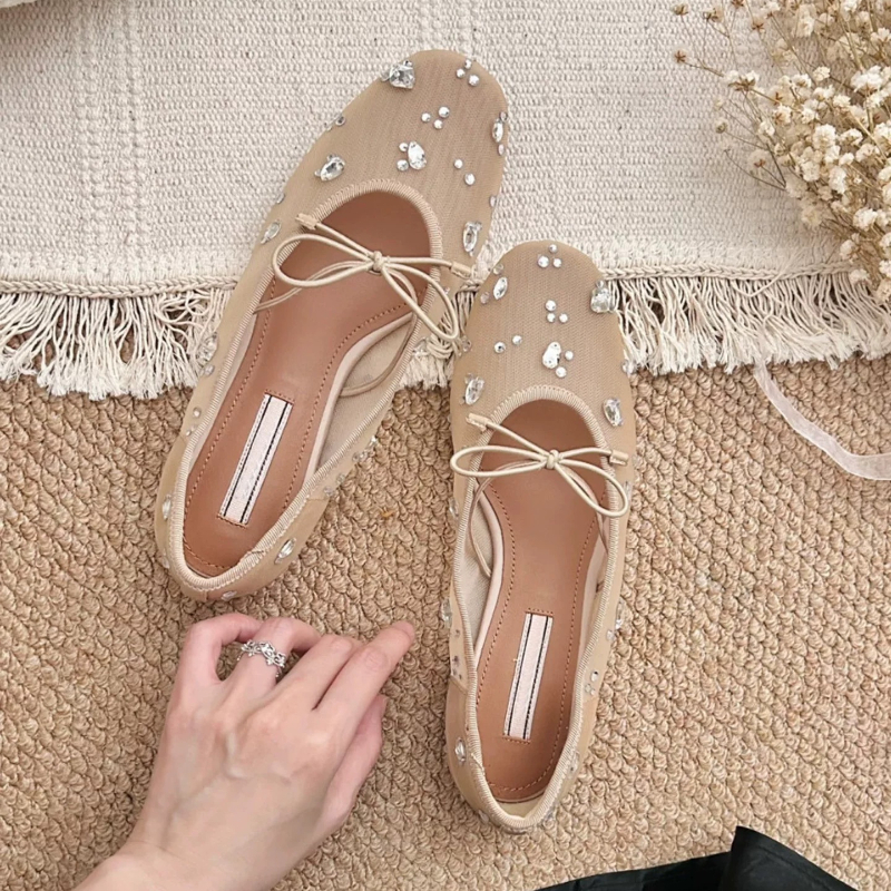 Women Shoes Sandals - Diamond Luxury Mesh Mules Sandals Women
