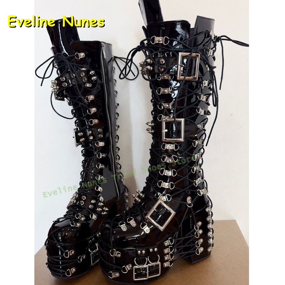 Y2K Red Gothic Platform Knee H - Women'S Shoes Y2K recensie en prijs