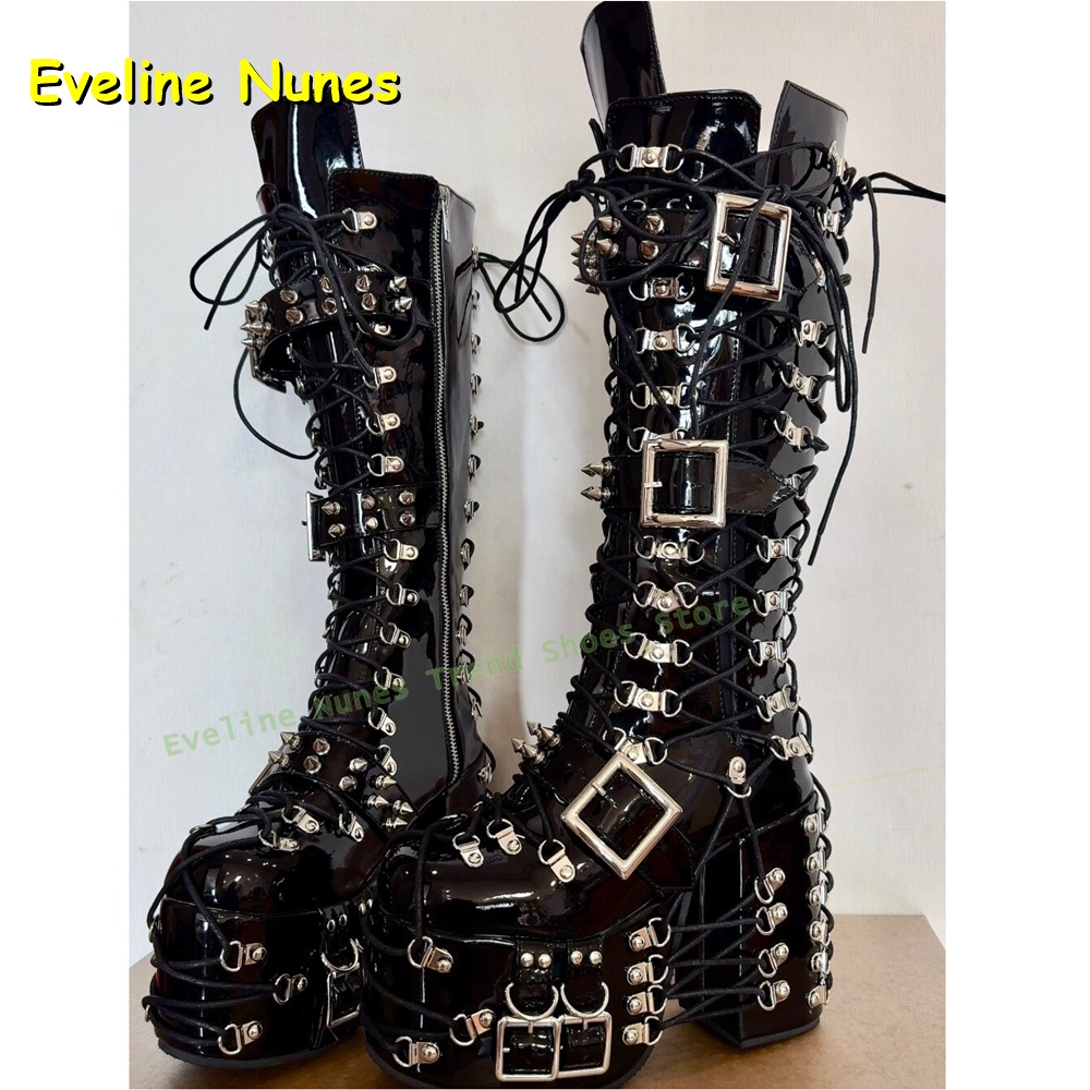 Y2K Red Gothic Platform Knee H - Women'S Shoes Y2K recensie en prijs
