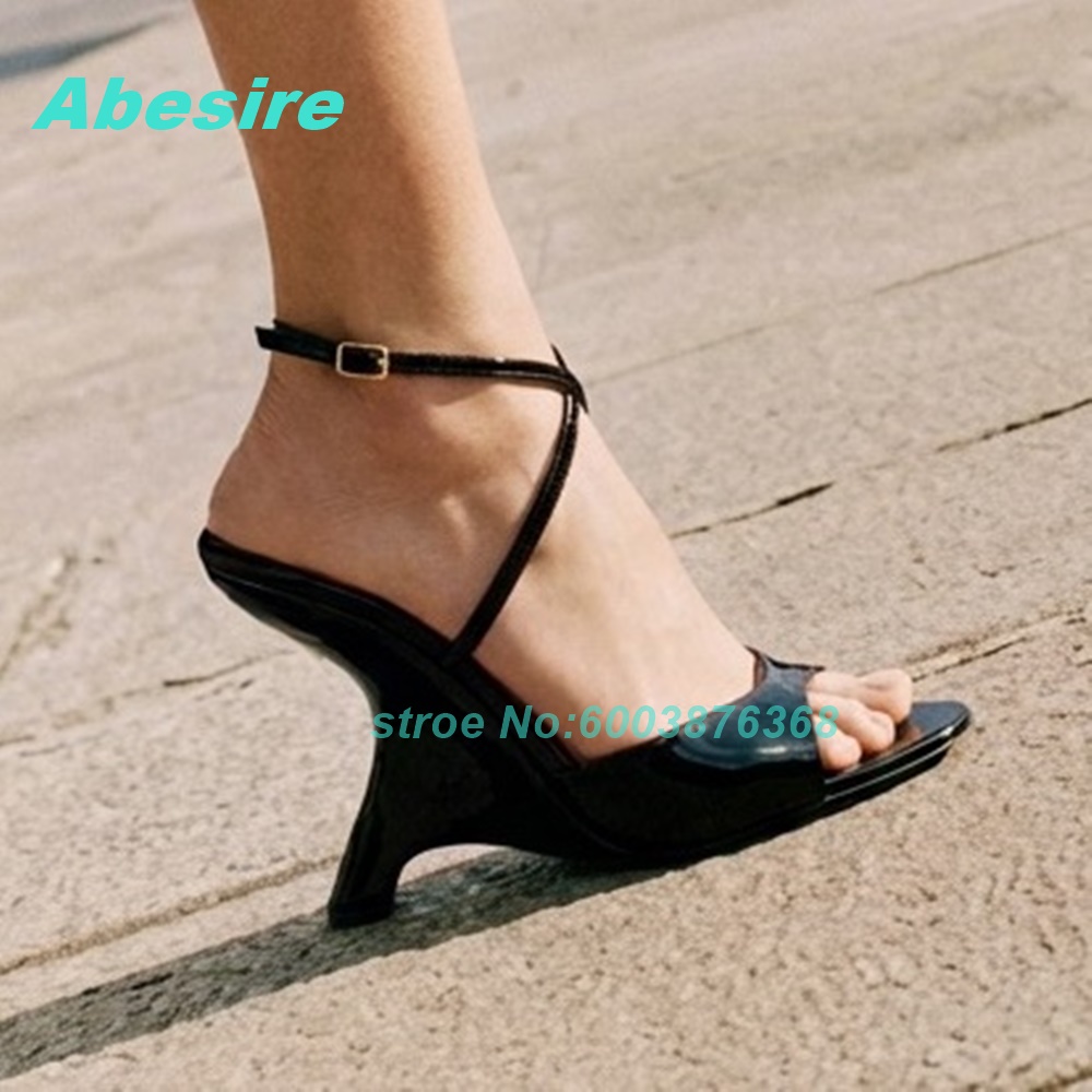 Black Patent-Leather Peep Toe  - Women'S Shoes Y2K recensie en prijs
