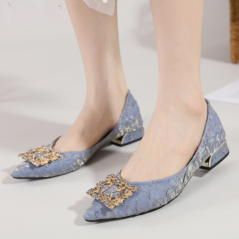 Fashion Blue Satin Rhinestone  - Women Shoes Sandals recensie en prijs