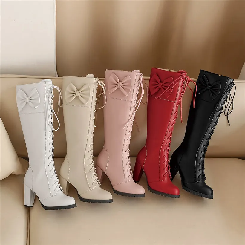 Sweet Bowtie Lolita Knee-high  - Knee High Boots Women recensie en prijs
