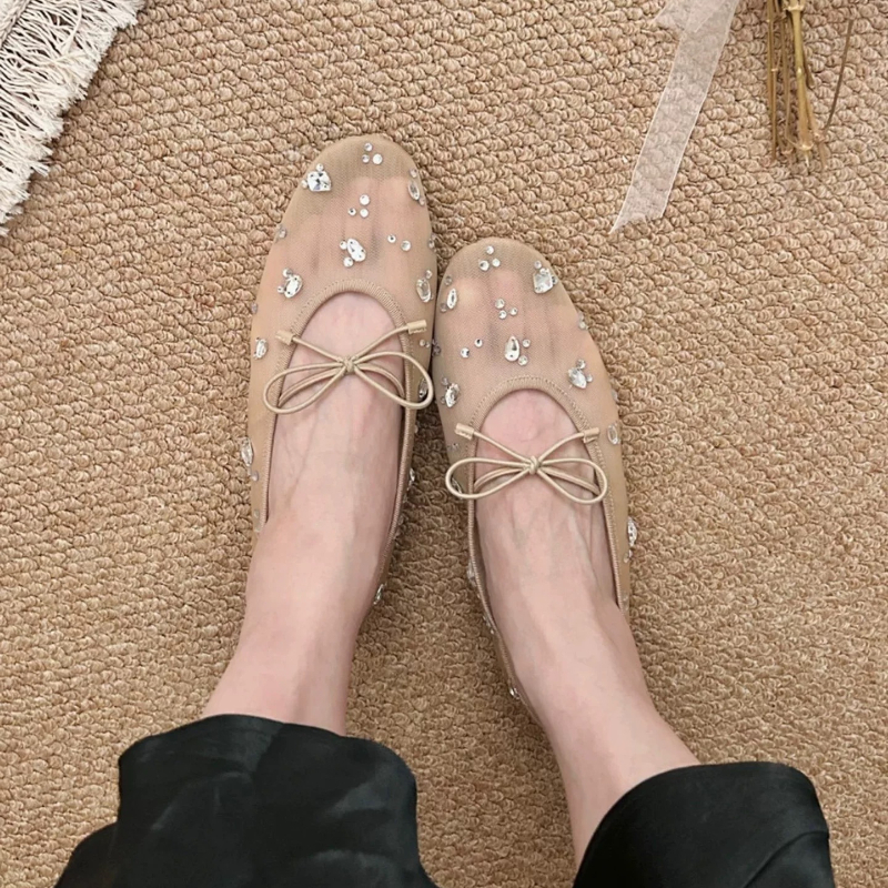 Diamond Luxury Mesh Mules Sand - Women Shoes Sandals recensie en prijs