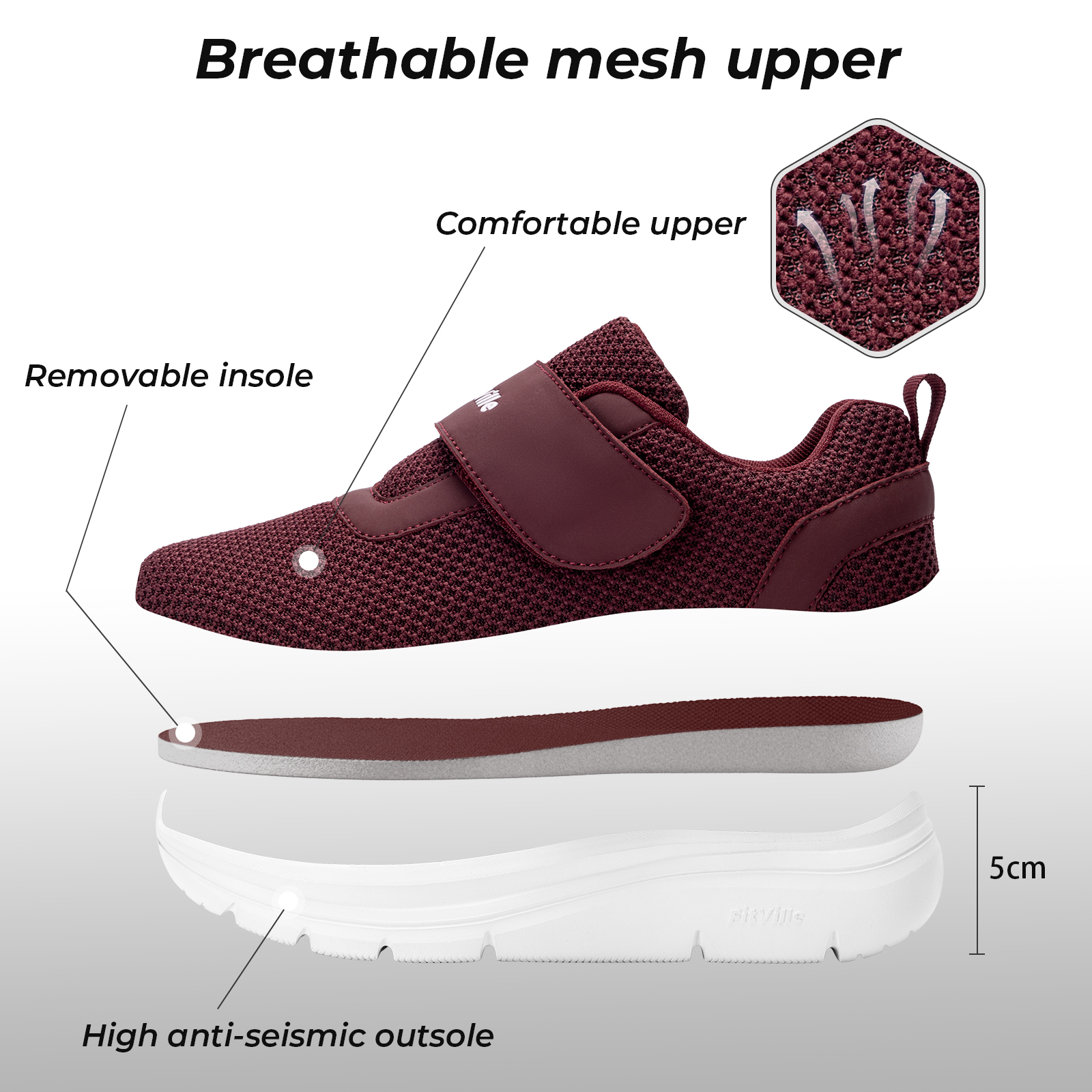 FitVille Women's Shoes Wide Di - Women'S Shoes For Wide Feet recensie en prijs