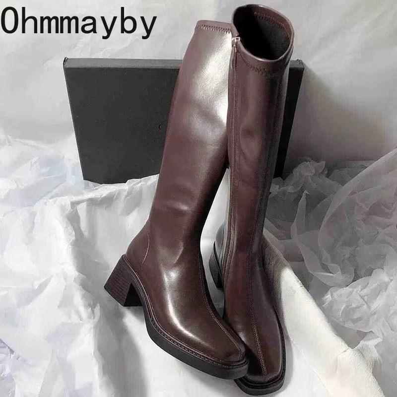 Vintage Thick Heel Women Knee  - Knee High Boots Women recensie en prijs