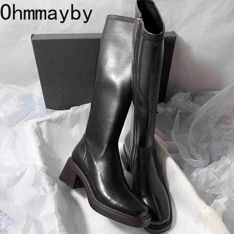 Vintage Thick Heel Women Knee  - Knee High Boots Women recensie en prijs