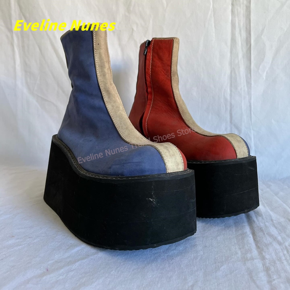 Y2K Red Blue Platform Ankle Bo - Women'S Shoes Y2K recensie en prijs