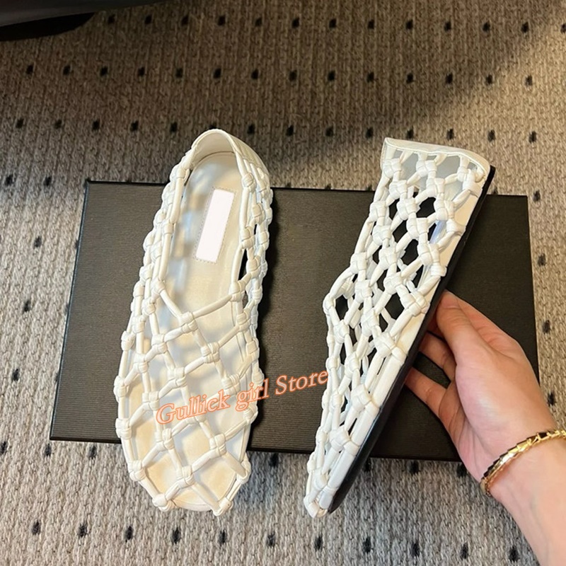 French Woven Mesh Hollow flat  - Women Shoes Sandals recensie en prijs