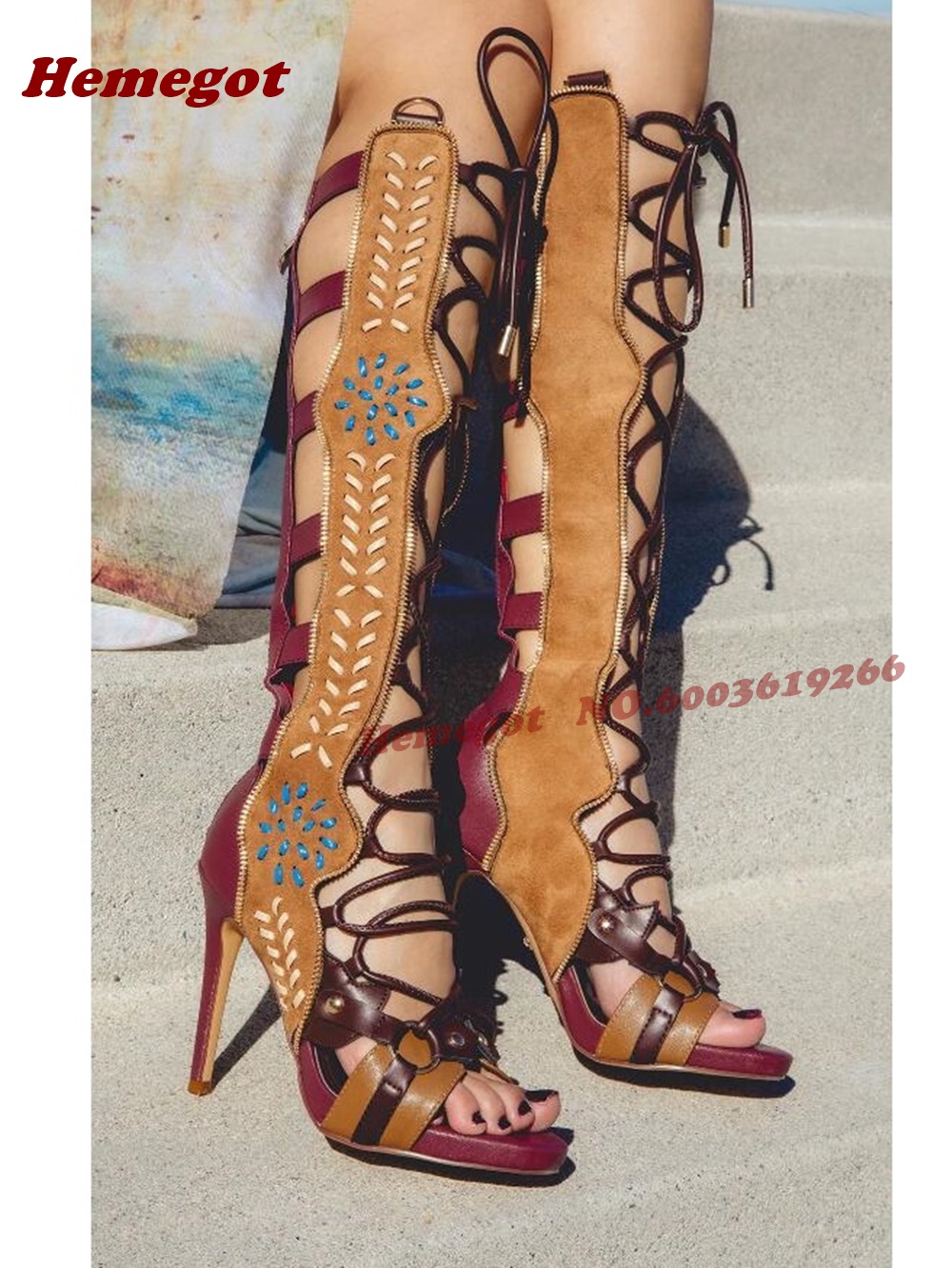 Bohemian Embroidered Gladiator - Knee High Boots Women recensie en prijs