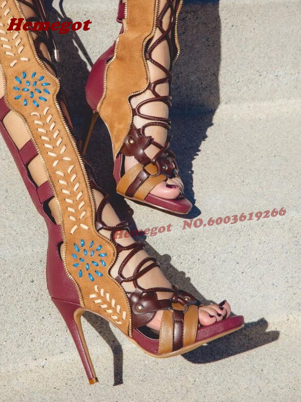 Bohemian Embroidered Gladiator - Knee High Boots Women recensie en prijs