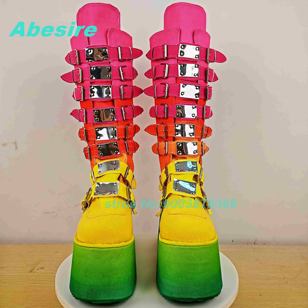 Mixed-Color Patchwork Multi-Bu - Women'S Shoes Y2K recensie en prijs