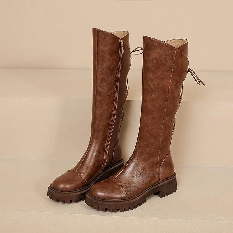 Brown Leather Platform Women's - Women'S Shoes Y2K recensie en prijs