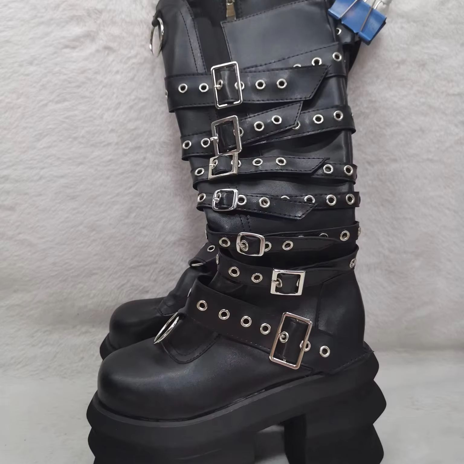 Belt Buckle Platform Thick Sol - Women'S Shoes Y2K recensie en prijs