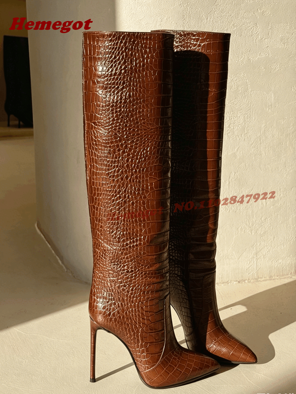 Brown Croc-Embossed Leather Kn - Women'S Shoes Crocs recensie en prijs