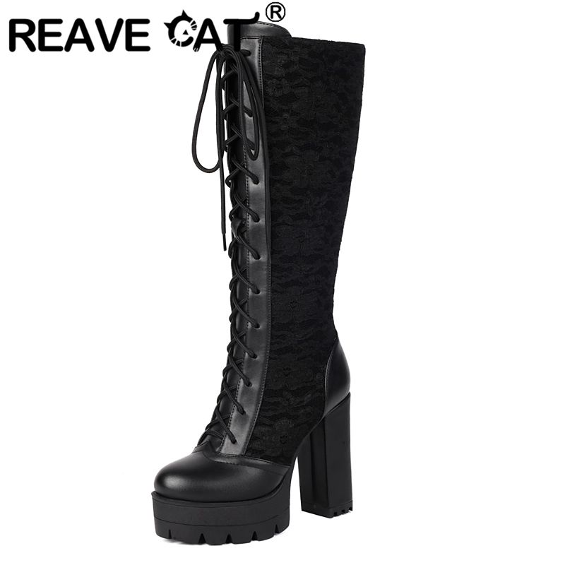 REAVE CAT 2025 Lace Women Knee - Knee High Boots Women recensie en prijs