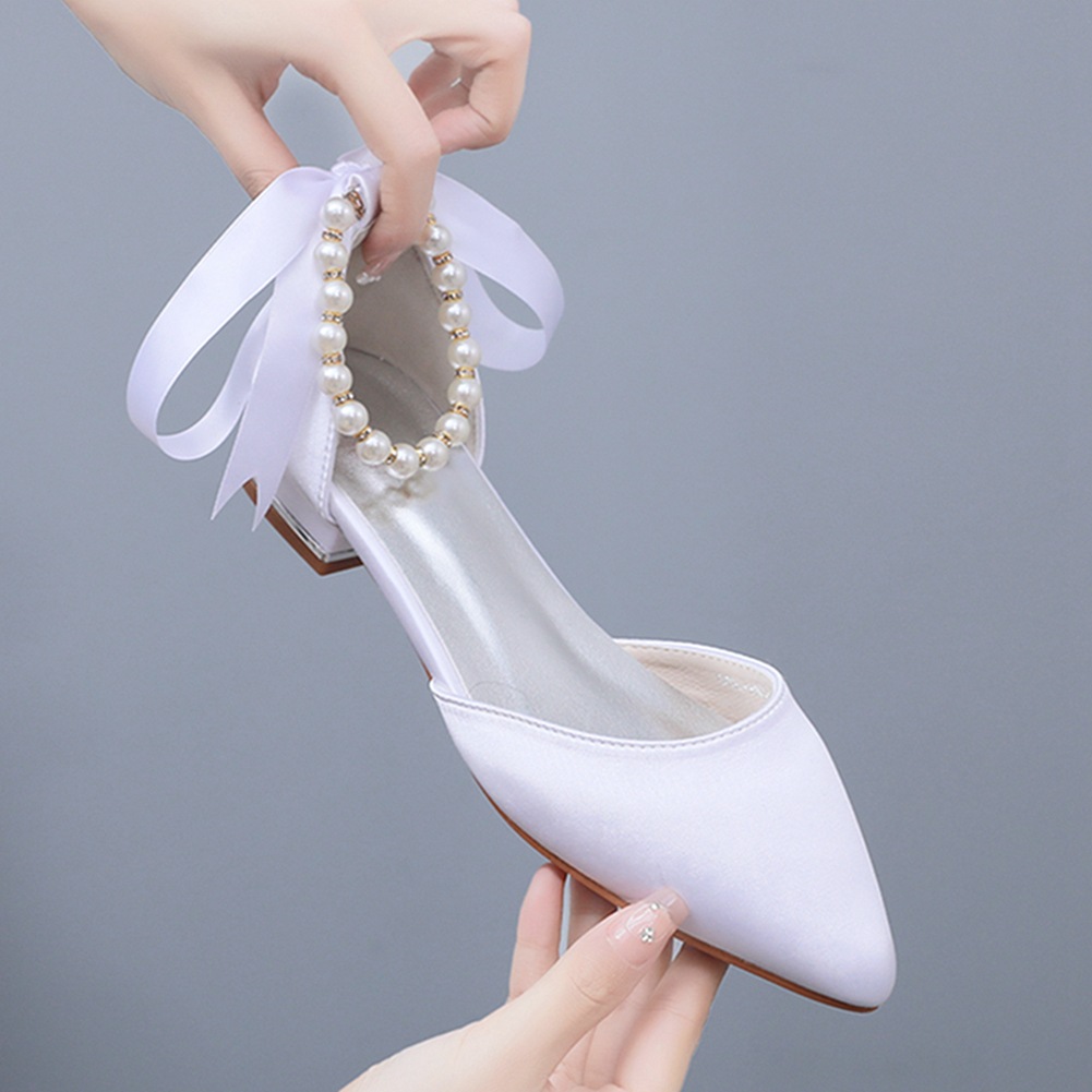 Wedding Shoes Bride Flat Heel  - Women Shoes Sandals recensie en prijs