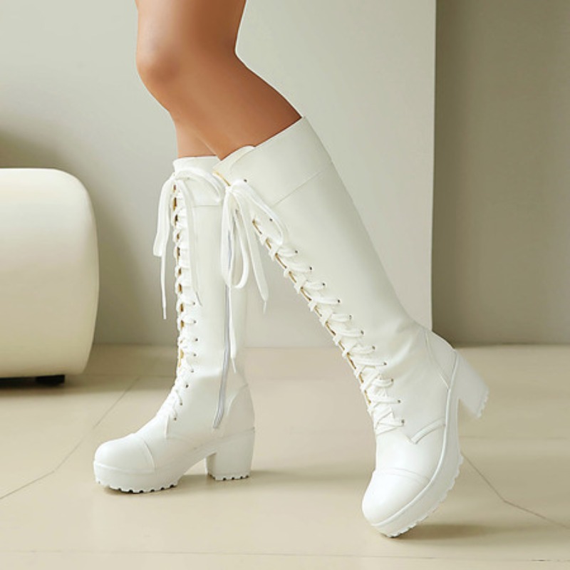 Womens Knee High Lace Up Comba - Knee High Boots Women recensie en prijs